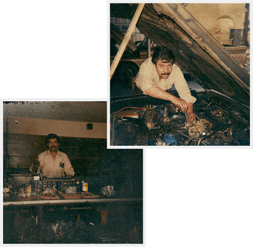 old photos of auto shop owner